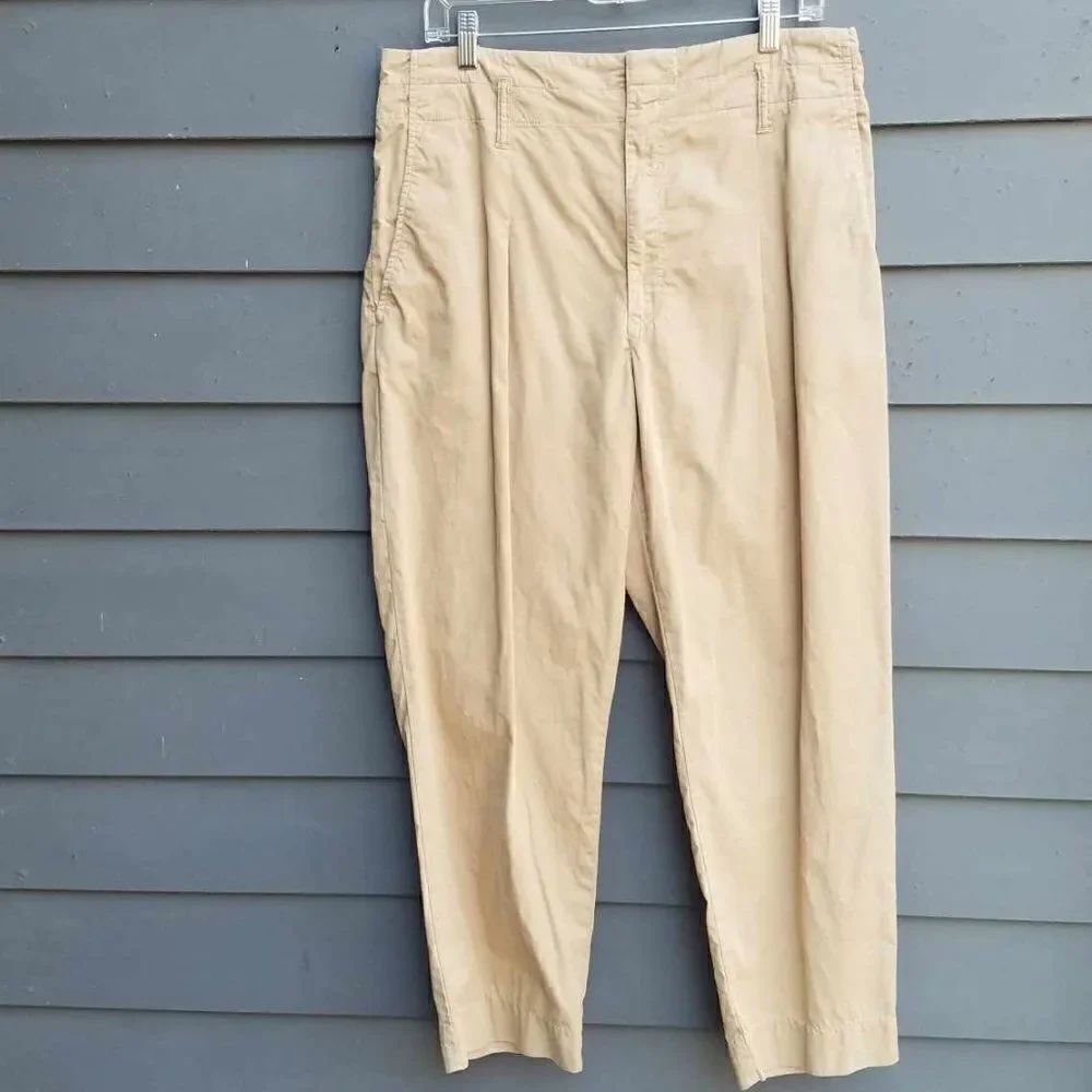 Lauren Ralph Lauren Tan Cotton Ankle Pants Size 12